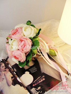 Perfect Wedding - Pink Camellia Bud Hand Bouquet~New!